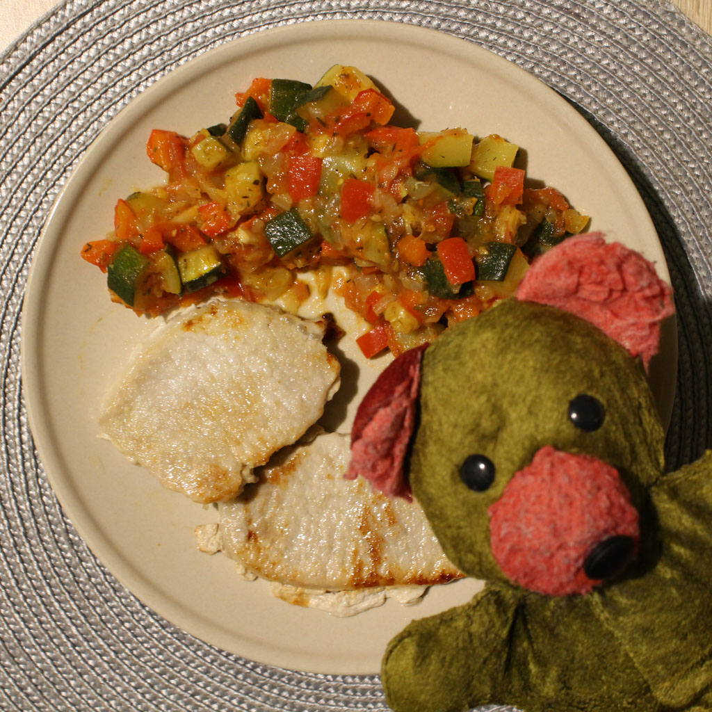  Pisto with pork loin